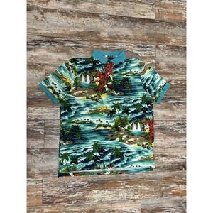 Mens Polo Ralph Lauren Tropical Island AOP Shirt Size Large Flowers Boat